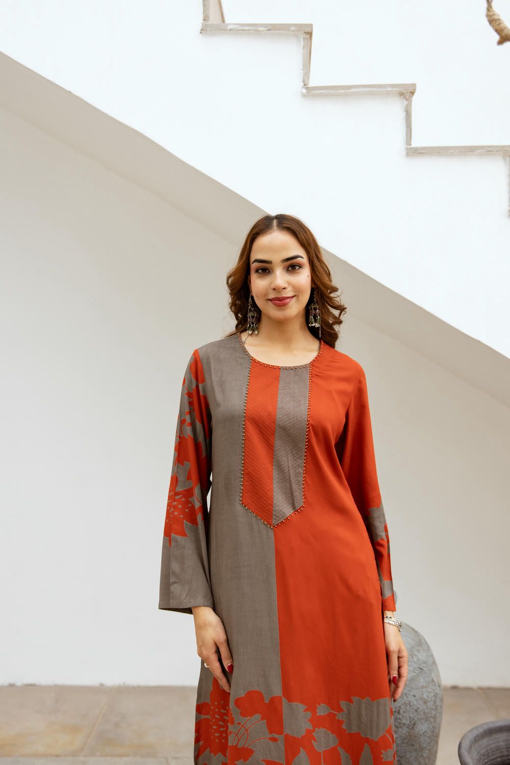 Cotton modal smart two piece cordset (C188)