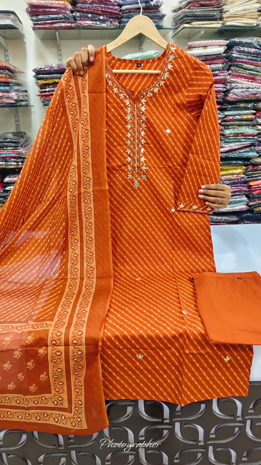 Pure cotton motra three piece set (C309)