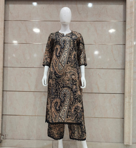 Pure cotton mugal print two piece cordset (B966)