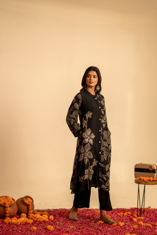 Black bandani cotton. Liva three piece set (A976)