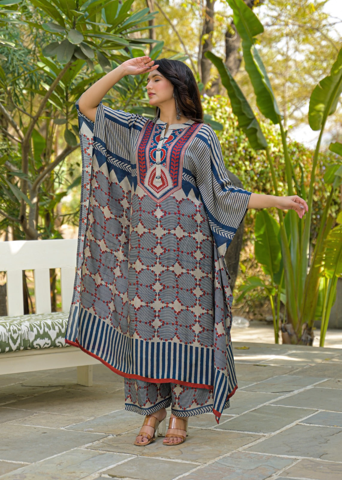 Pure muslin kaftan set (A1866)