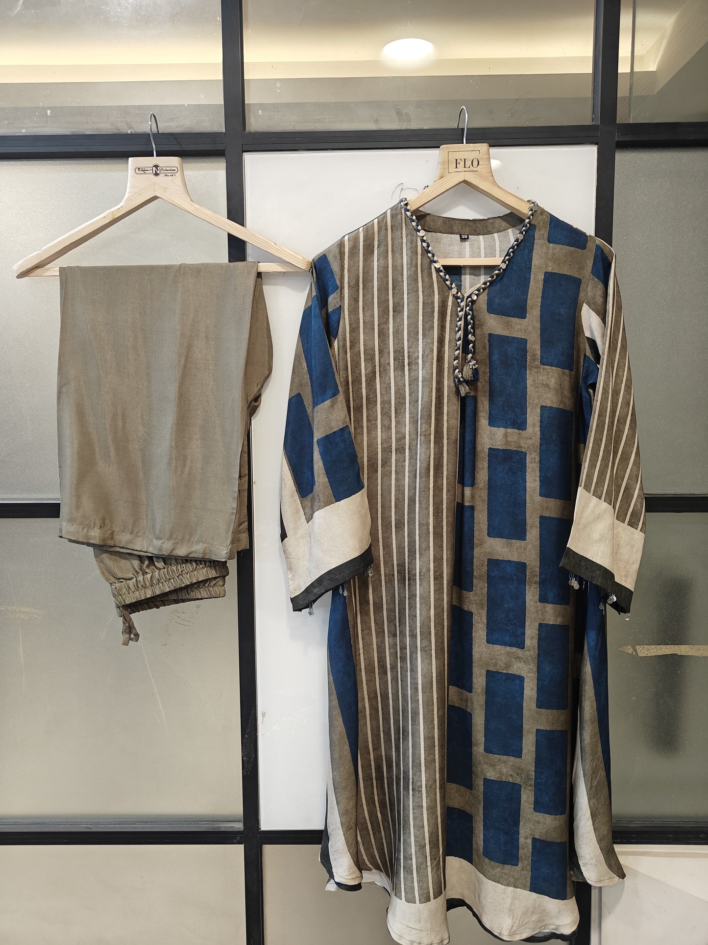 Pure crape two piece cordset (B414)