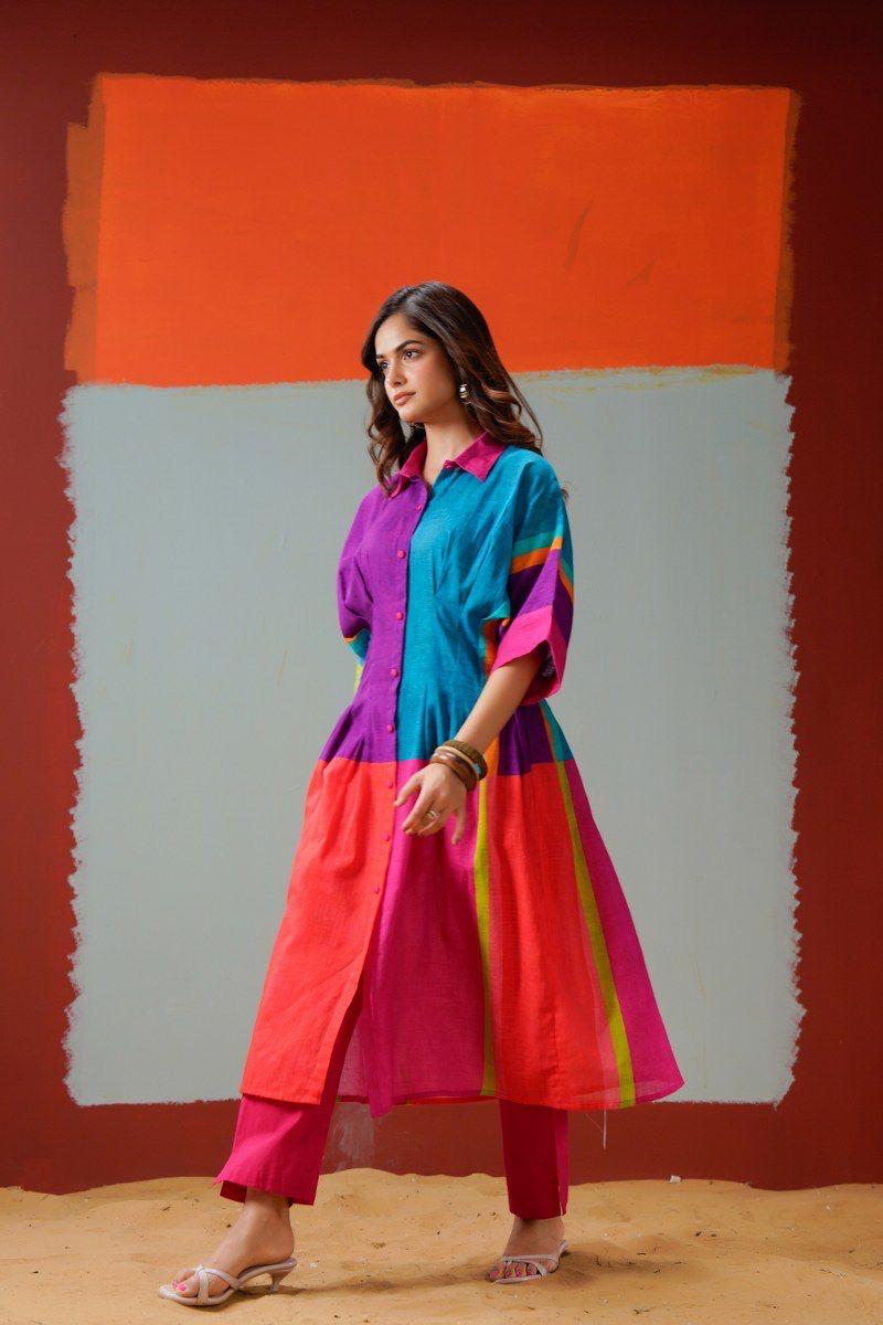 Pure mul cotton with lining smart two piece cordset (B107) (note dispatch only on 28th Feb or 1st March)