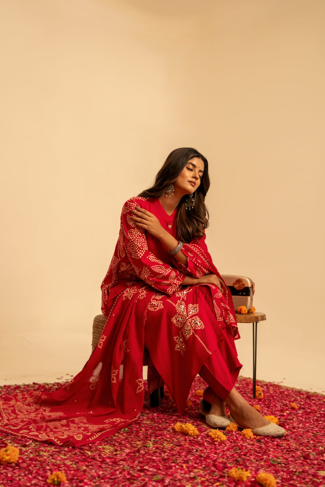 Pink bandani cotton liva three piece set (A974)