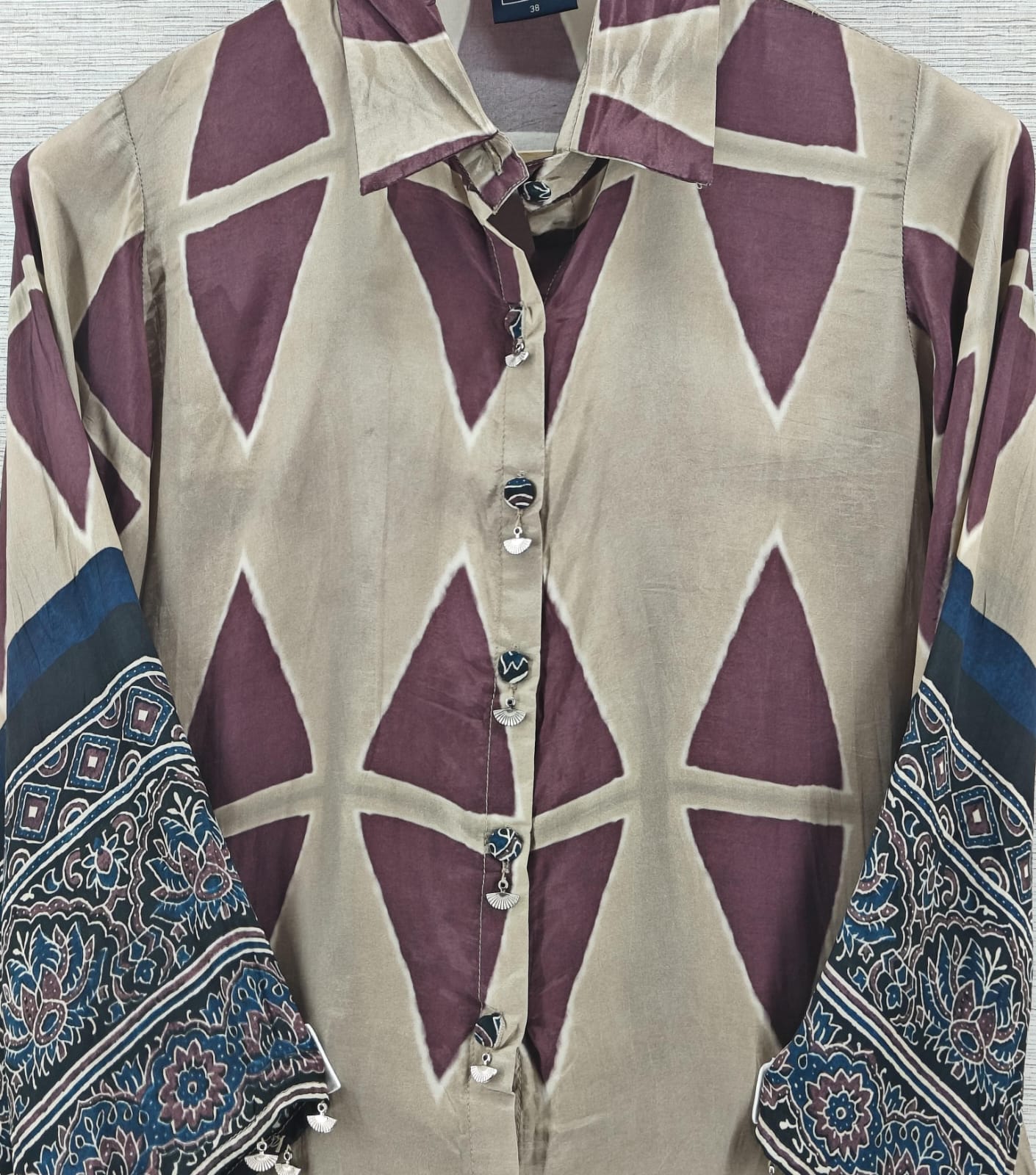 Pure crape smart shirt (C583)