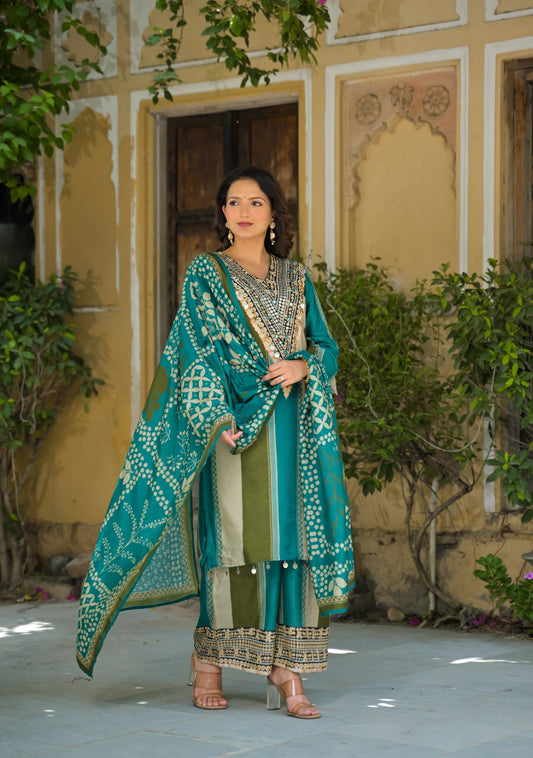 Natural crape smart three piece set (C447)