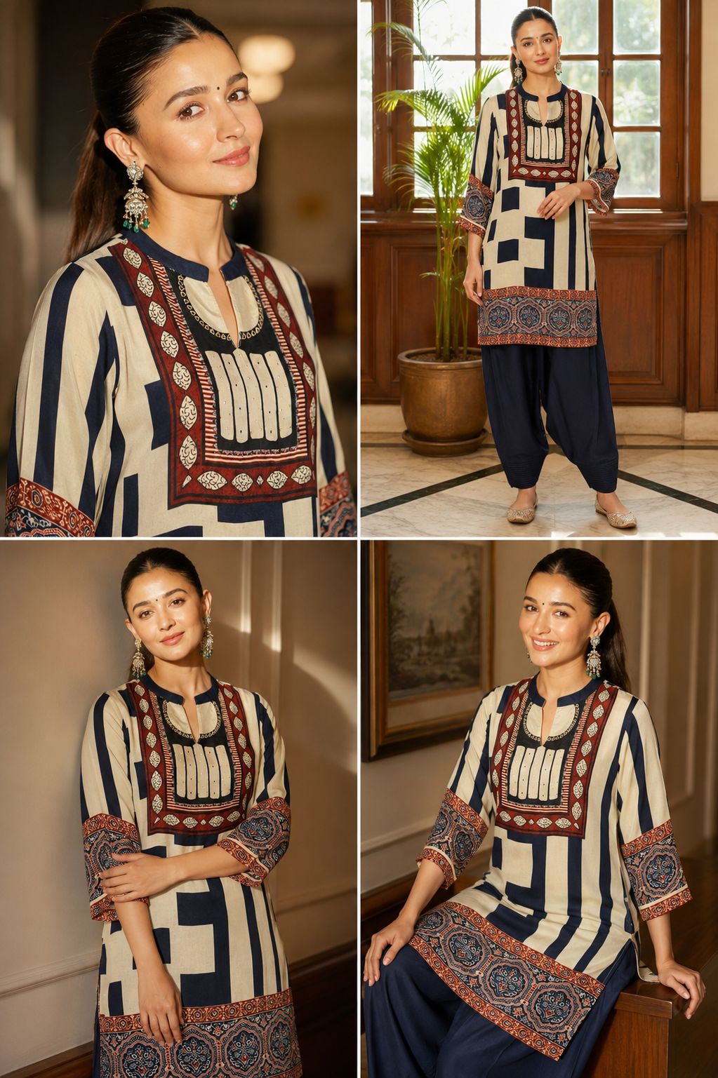 Natural crape smart cordset with farshi salwar (S320)