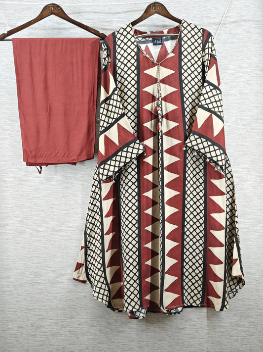 Natural crape smart two piece cordset (C417)