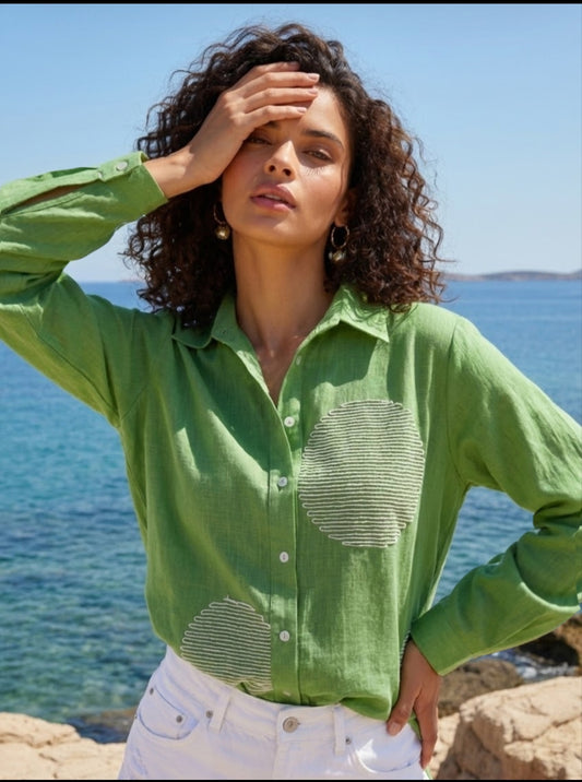 Smart embroidered shirt (C147)