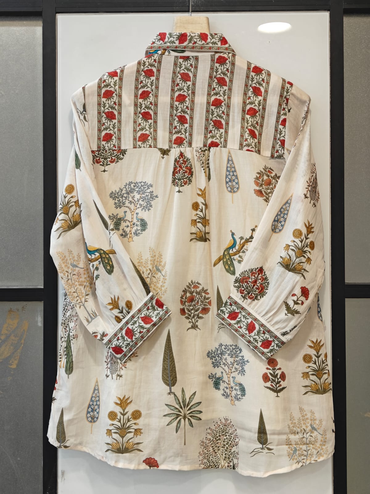 Soft mul chanderi  smart one piece shirt (B760)