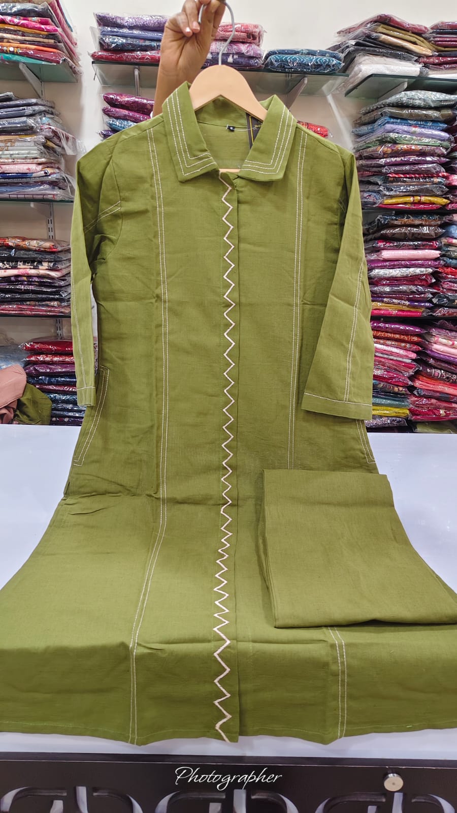 Cotton linen smart two piece cordset (B592)