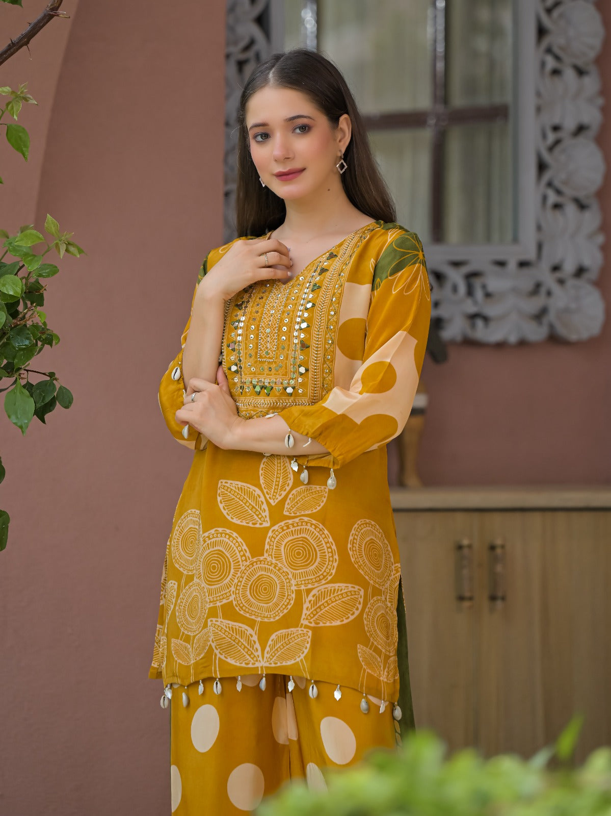 Natural crape smart two piece cordset (C498)