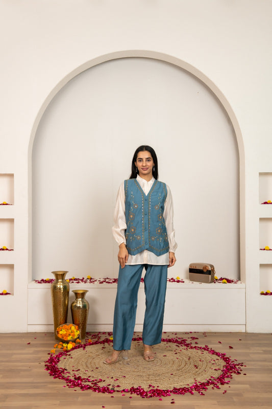 Pure muslin three piece set (A1455)