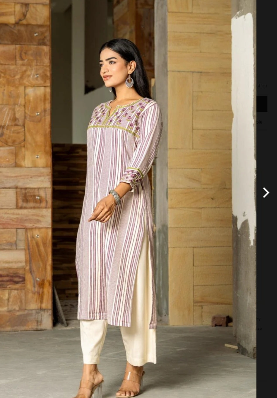 Handloom cotton two piece set (P644)