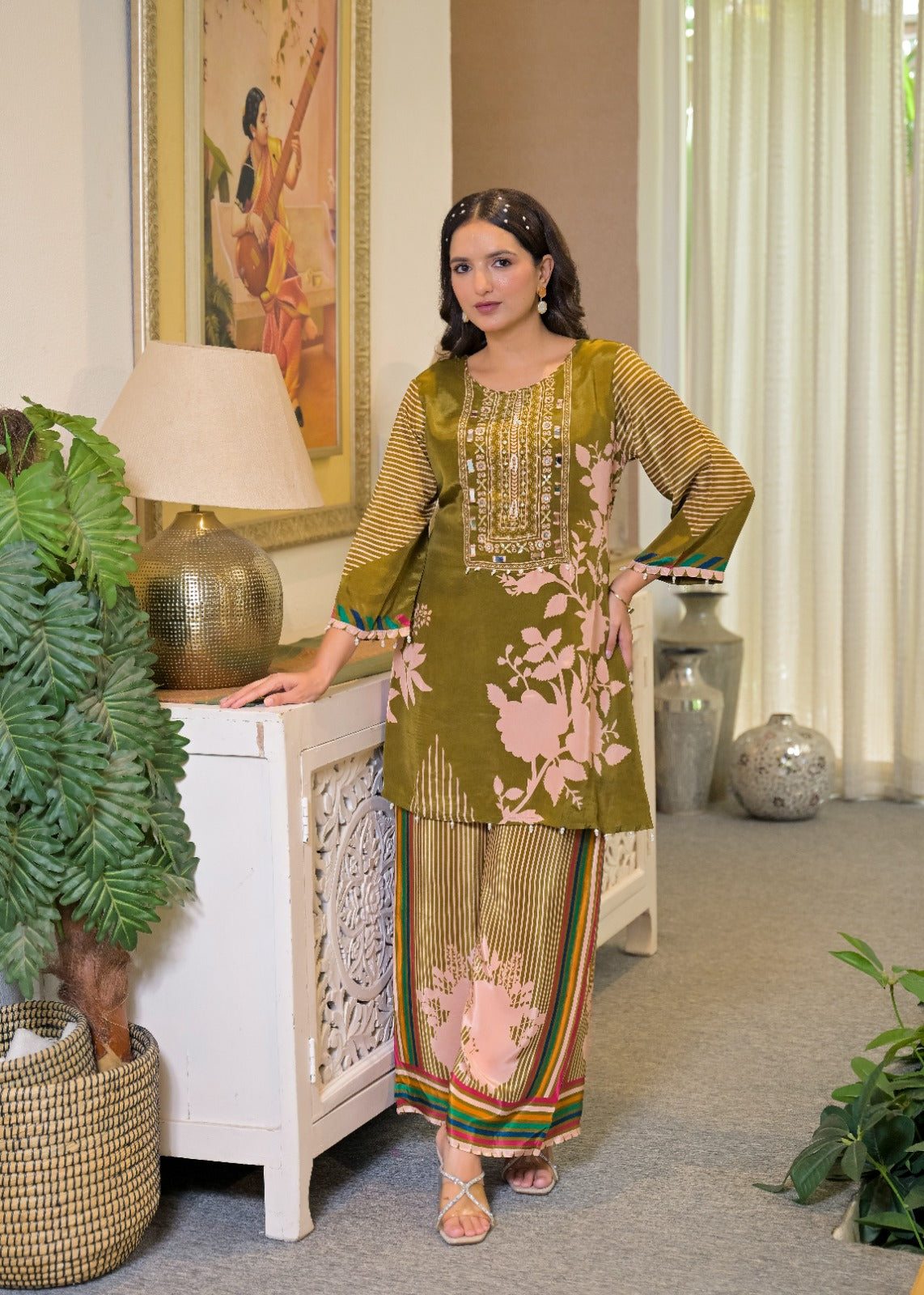 Natural crape smart two piece cordset (C497)