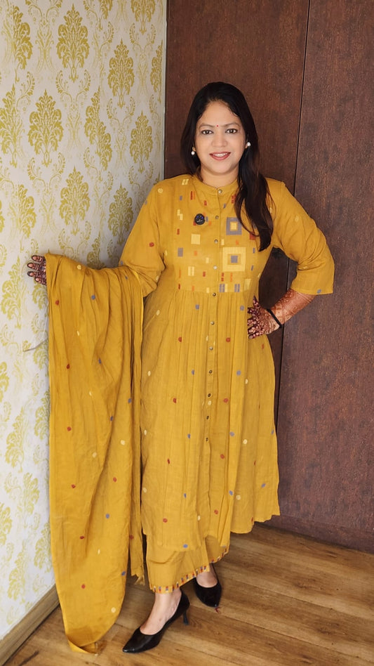 Mustred ilkat pure cotton three piece set (A1076)