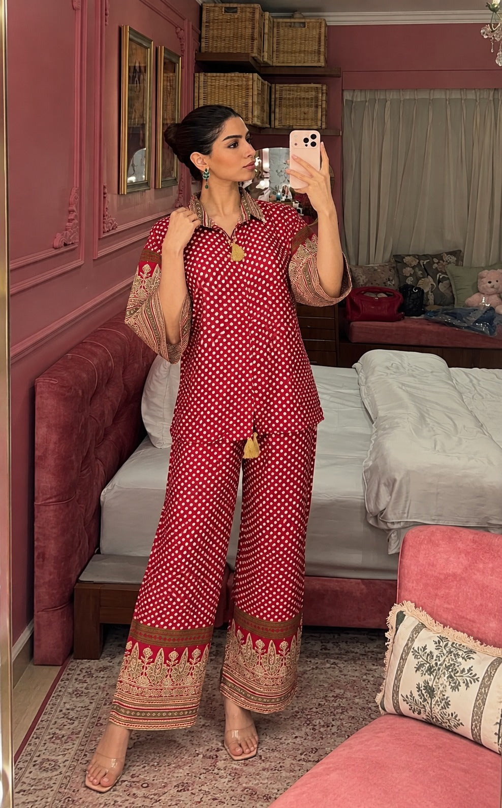Gaji silk smart two piece cordset (C656)