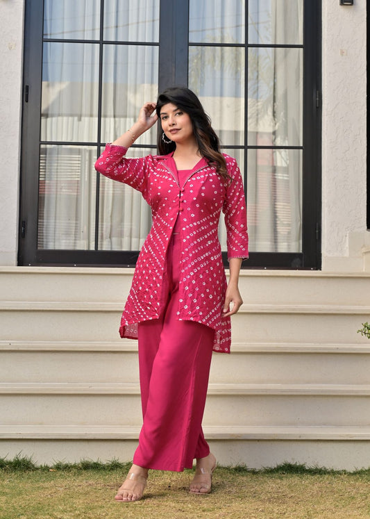 Pure muslin bandani three piece cordset (B299)