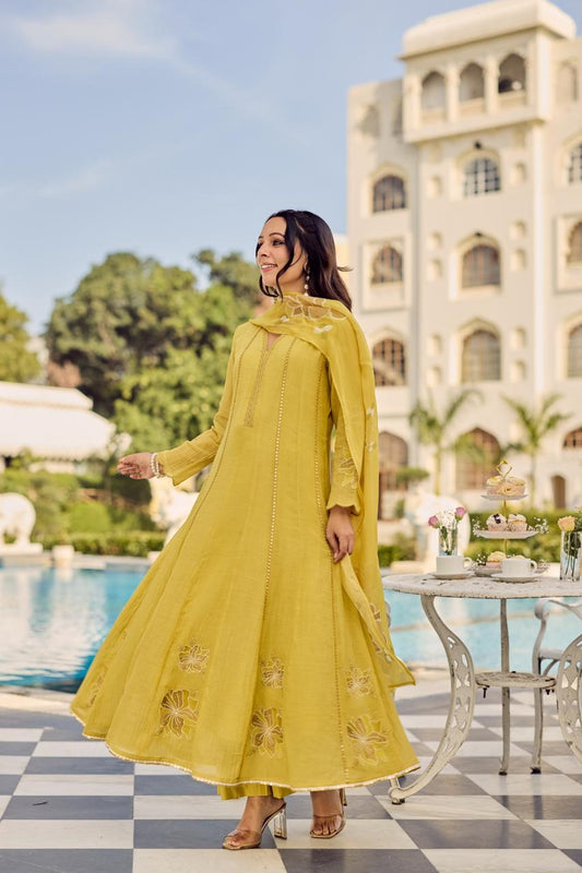pure mul chanderi three piece set (B686)