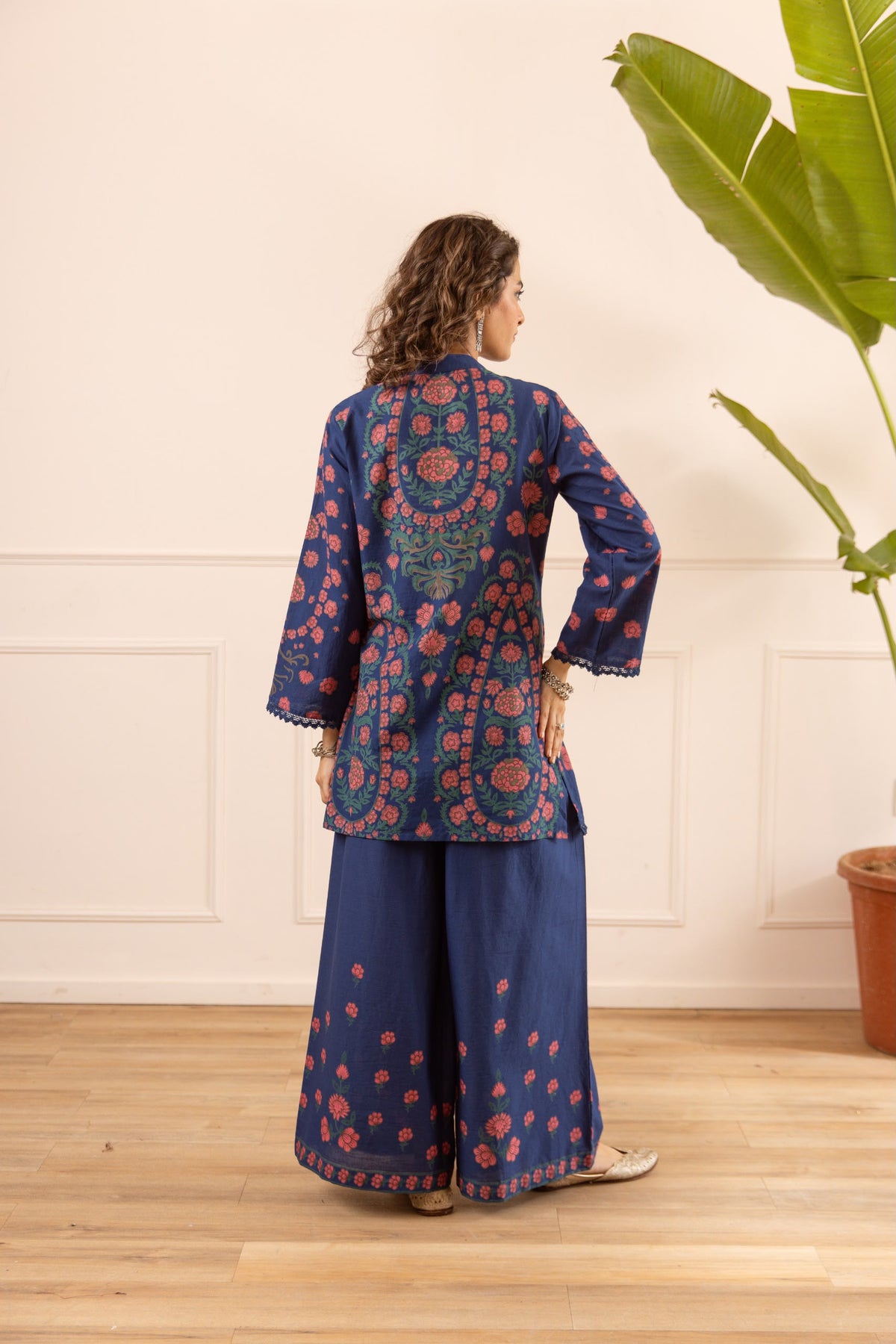 Cotton modal stylish two piece cordset digital print (S443)
