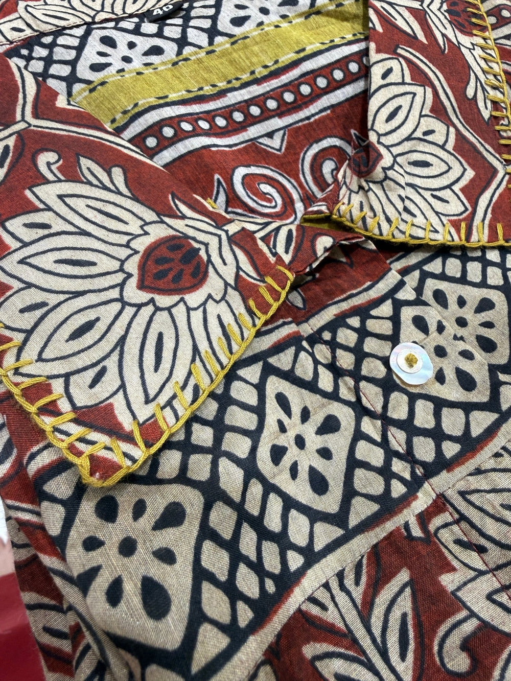 Pure mul chanderi with kalamkari print smart two piece cordset (C163)
