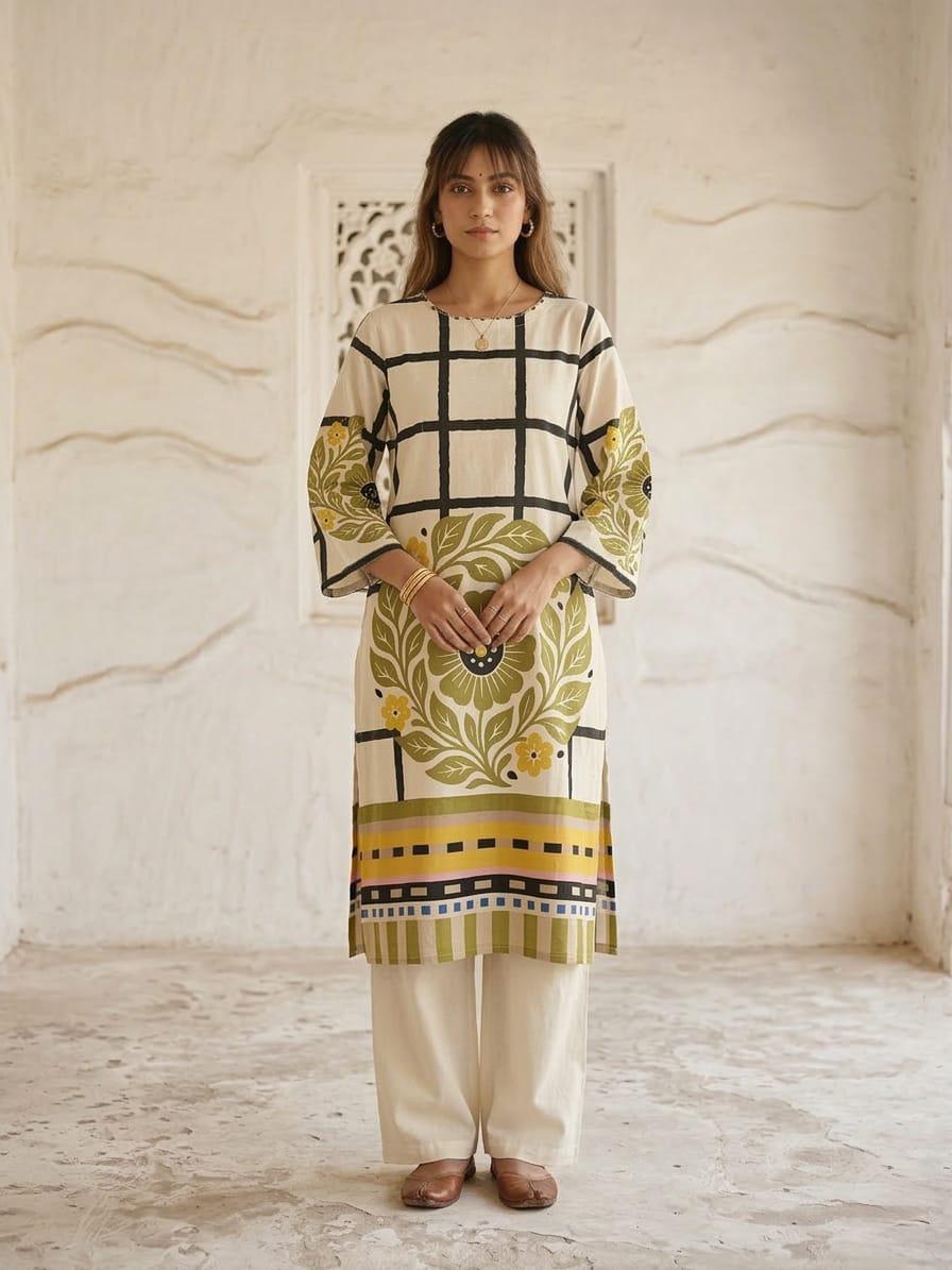Pure cotton with lining smart two piece cordset (B383)