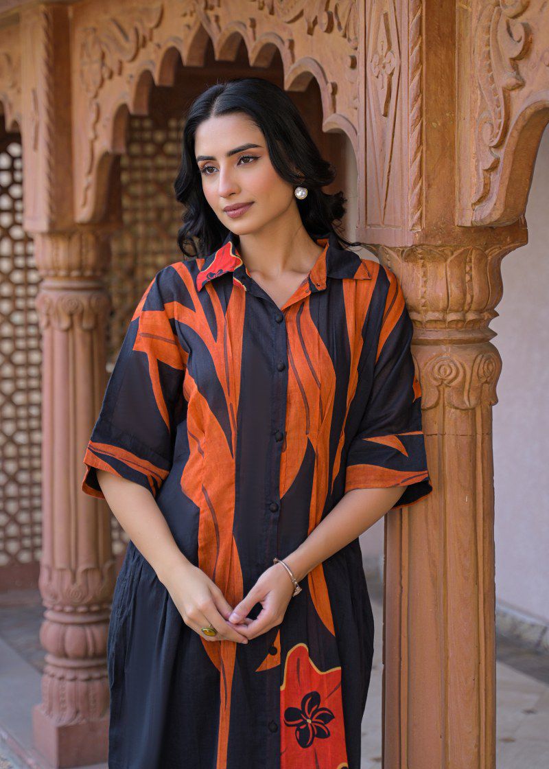 Pure cotton digital print smart two piece cordset (B924)