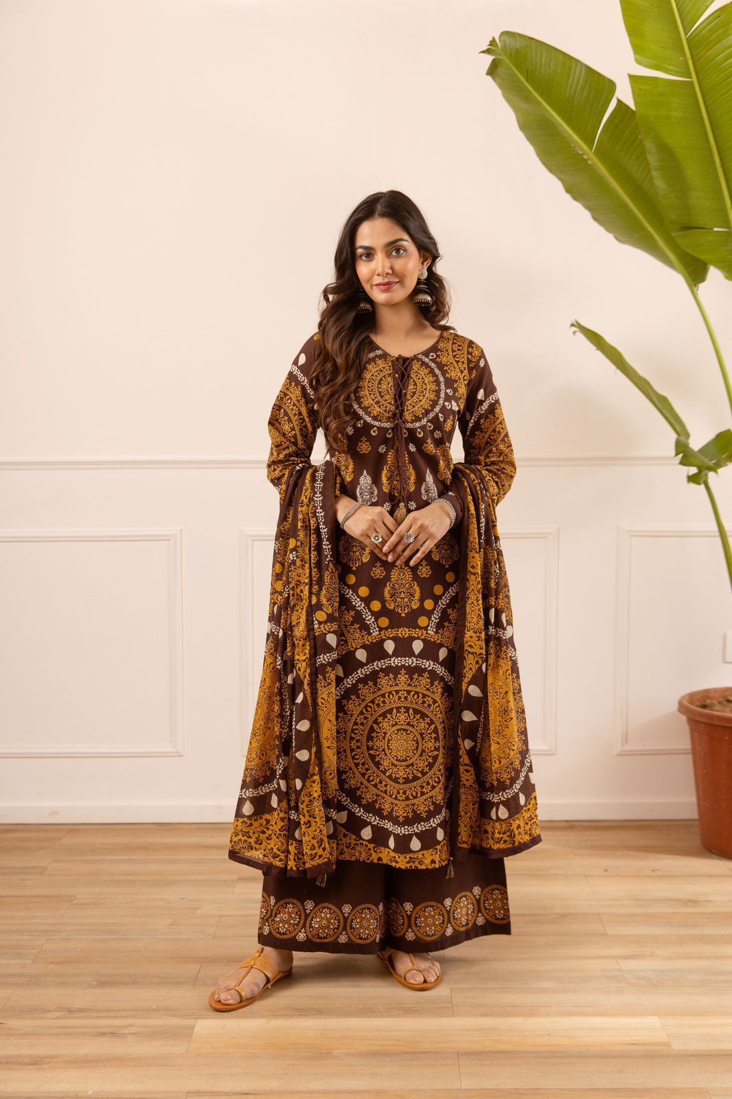 Pure cotton digital print smart three piece set (B495)