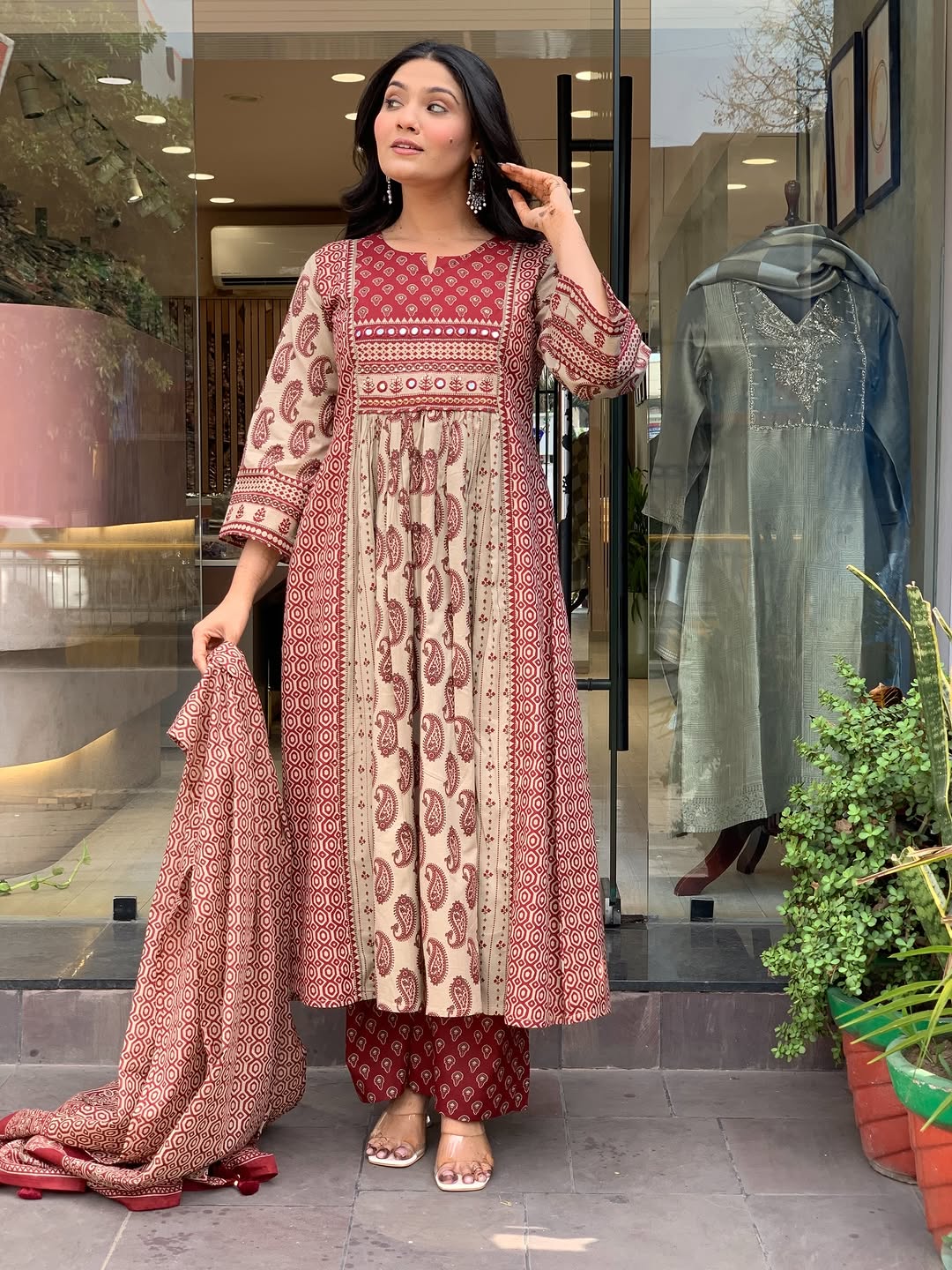 Pure cotton flared three piece set (S343)