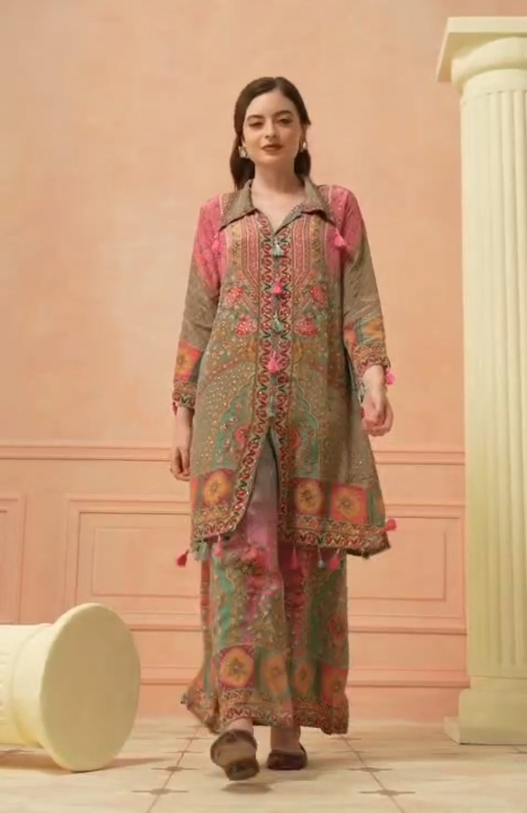 Natural crape smart two piece cordset (C157)