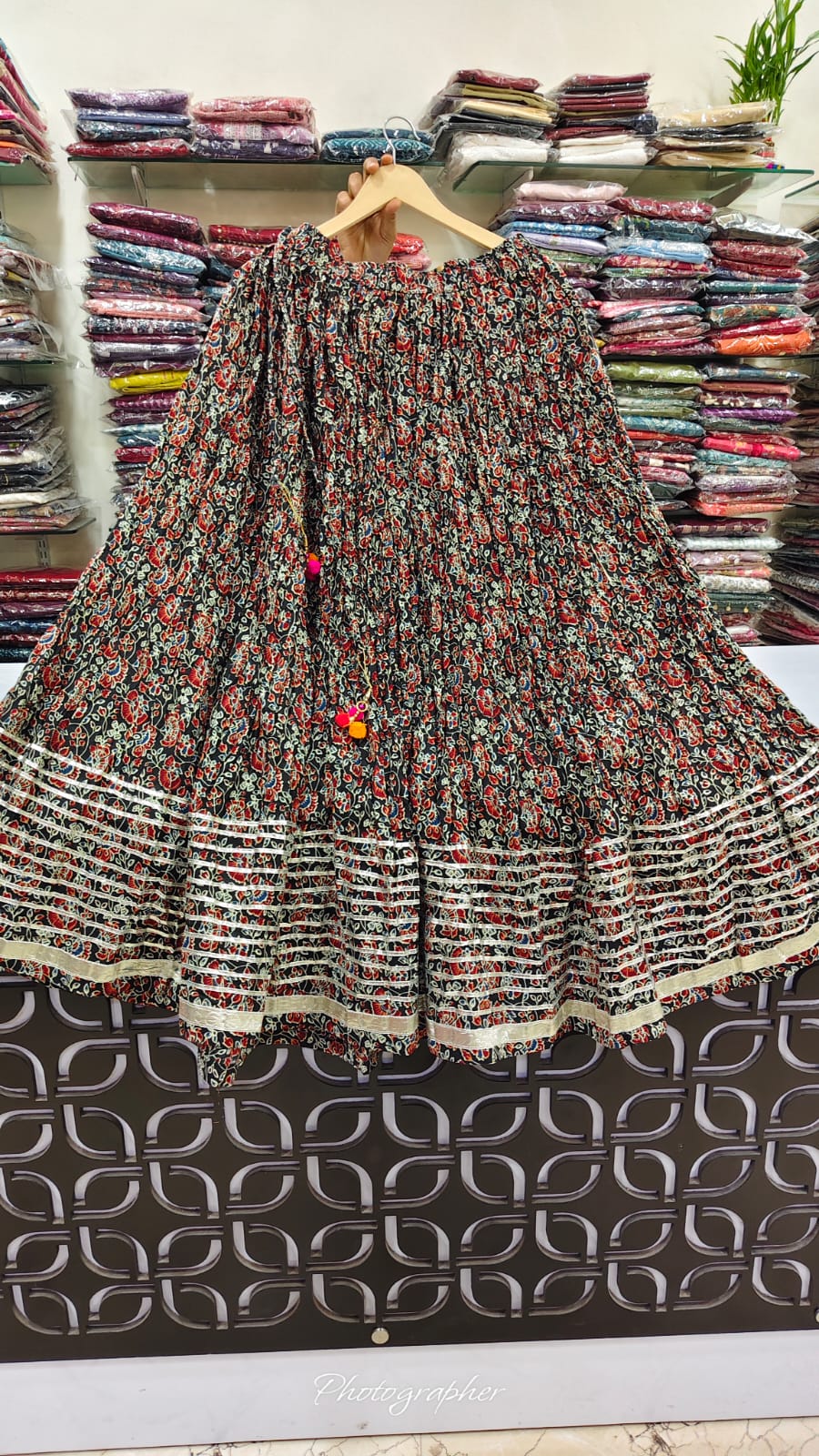 Pure cotton flared skirt (B600) (free size fit upto 46)
