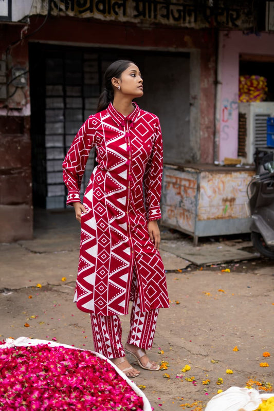 Wine cotton modal two piece cordset (A950)