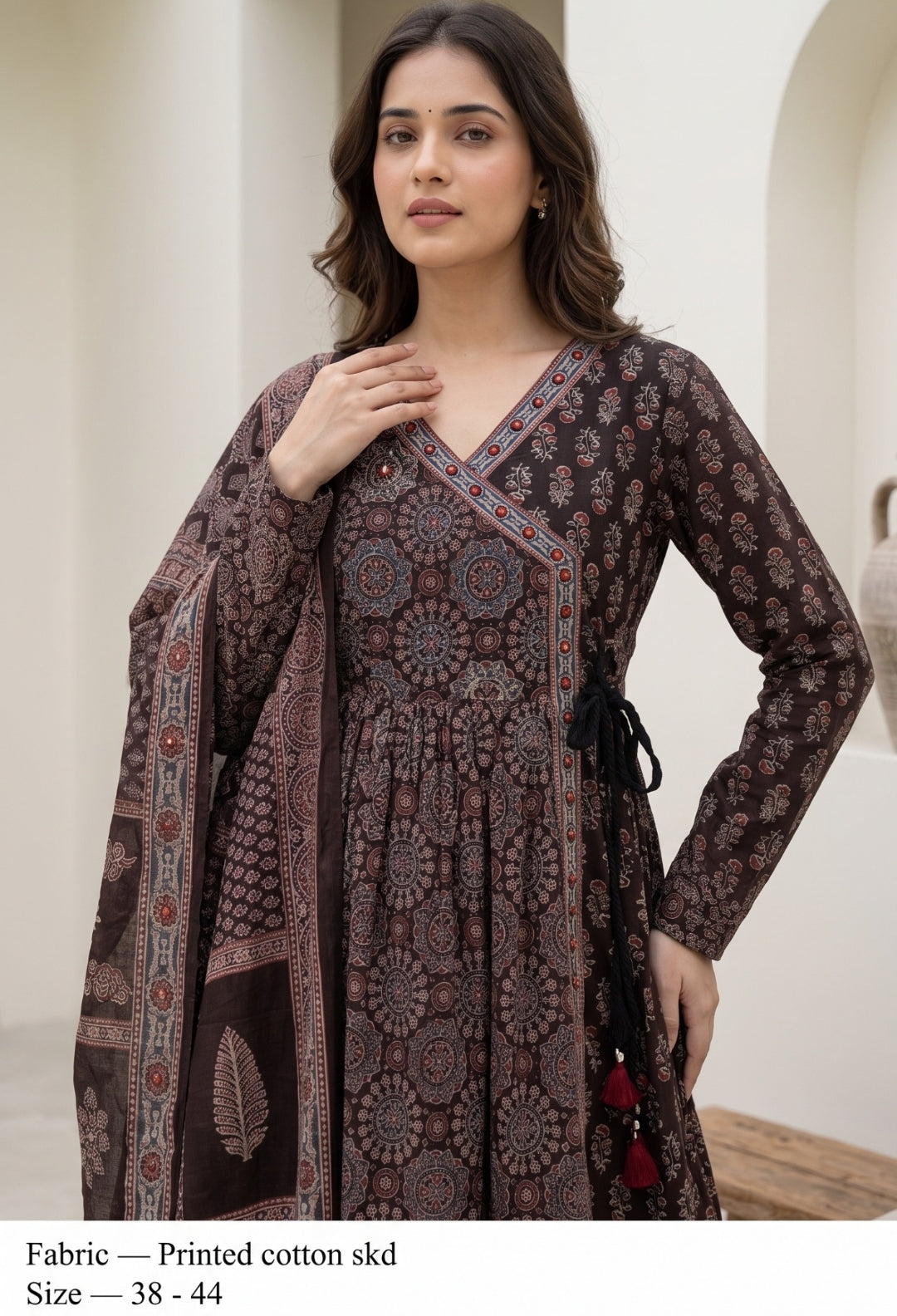 Pure cotton Angrakha pattern ajrakh C272