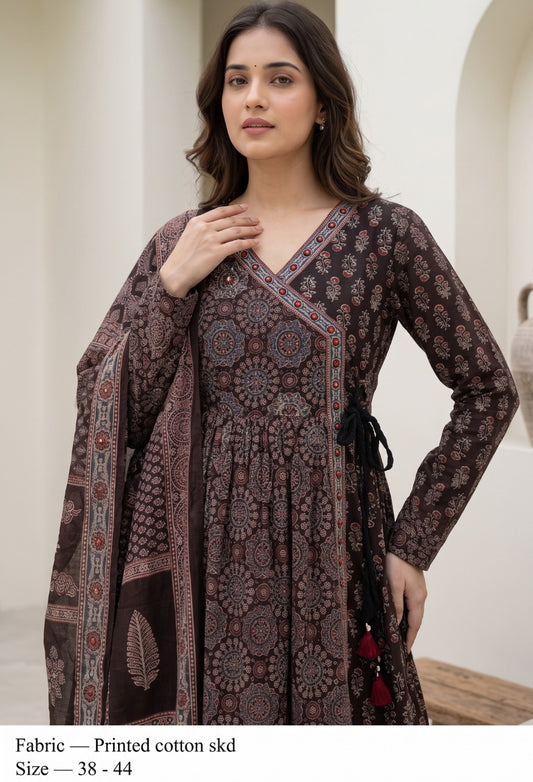 Pure cotton Angrakha pattern ajrakh C272