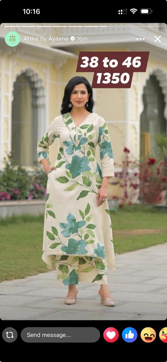 Cotton flex smart two piece set (B409)