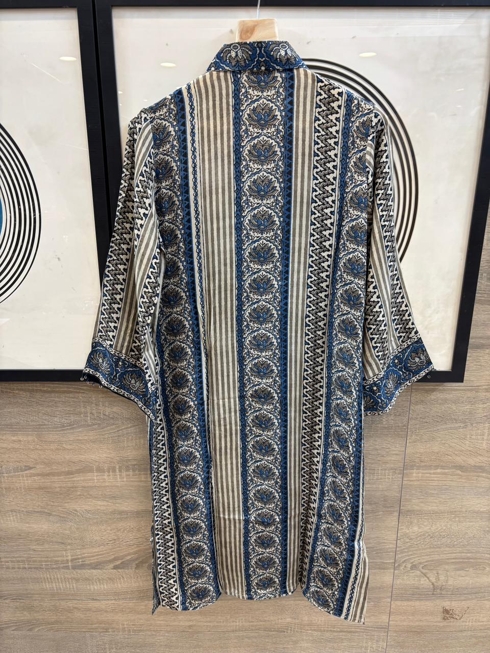 Pure crape digital print smart two piece cordset (B296)