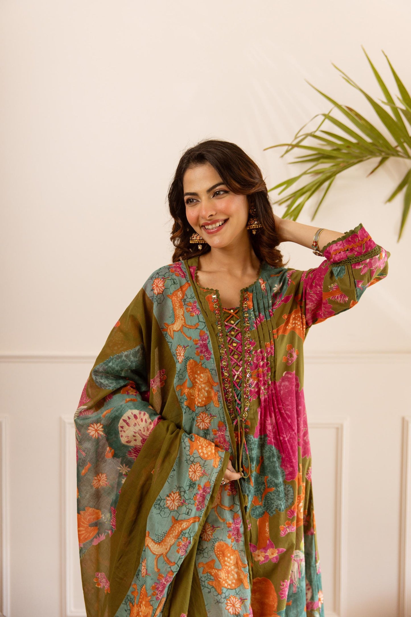 Pure cotton digital print three piece set (B207)