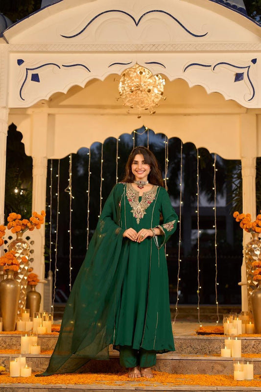 Pure chinnon A line pattern with lining designer three piece set (S439)