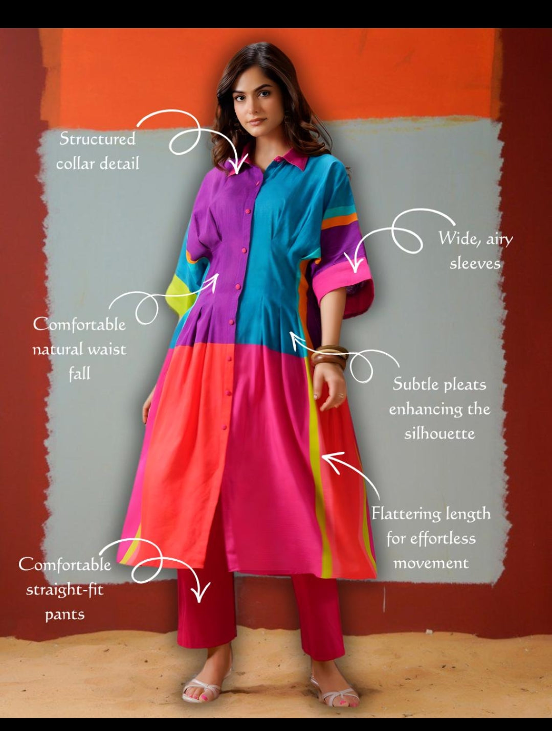 Pure mul cotton with lining smart two piece cordset (B107) (note dispatch only on 28th Feb or 1st March)