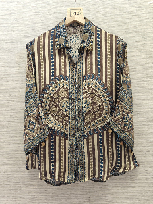 Pure crape smart shirt (C142)