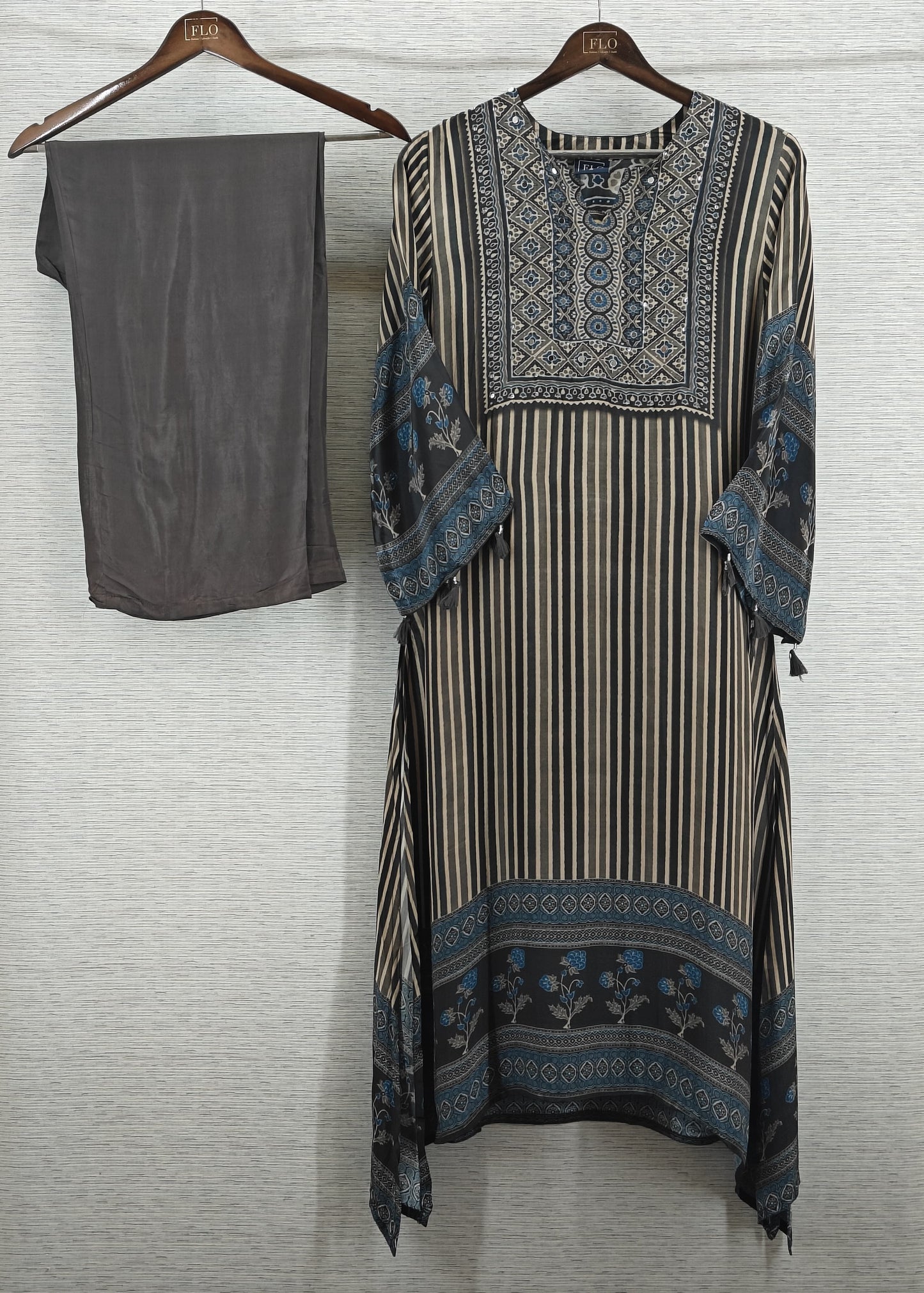 Natural crape smart two piece cordset (C554)