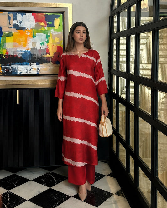 Pure mul silk Lehriya smart two piece cordset (S262)