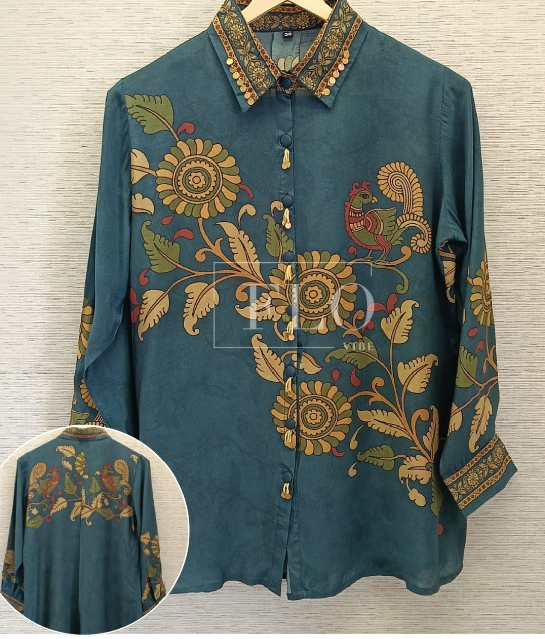 Pure muslin kalamkari print only top (A1297)