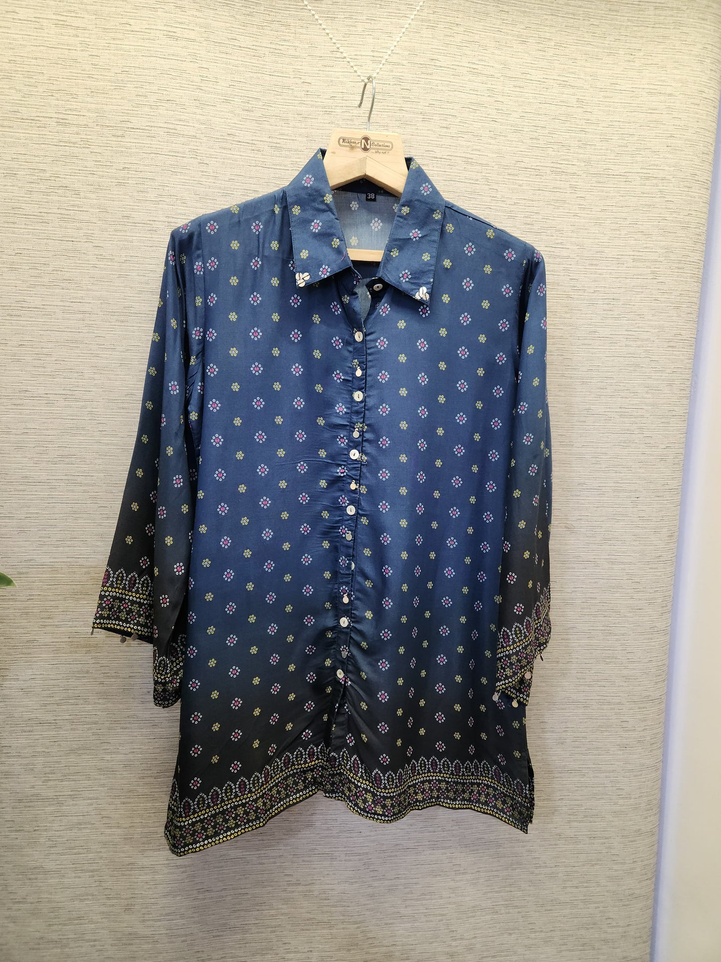 Muslin silk bandani only shirt (A1893)