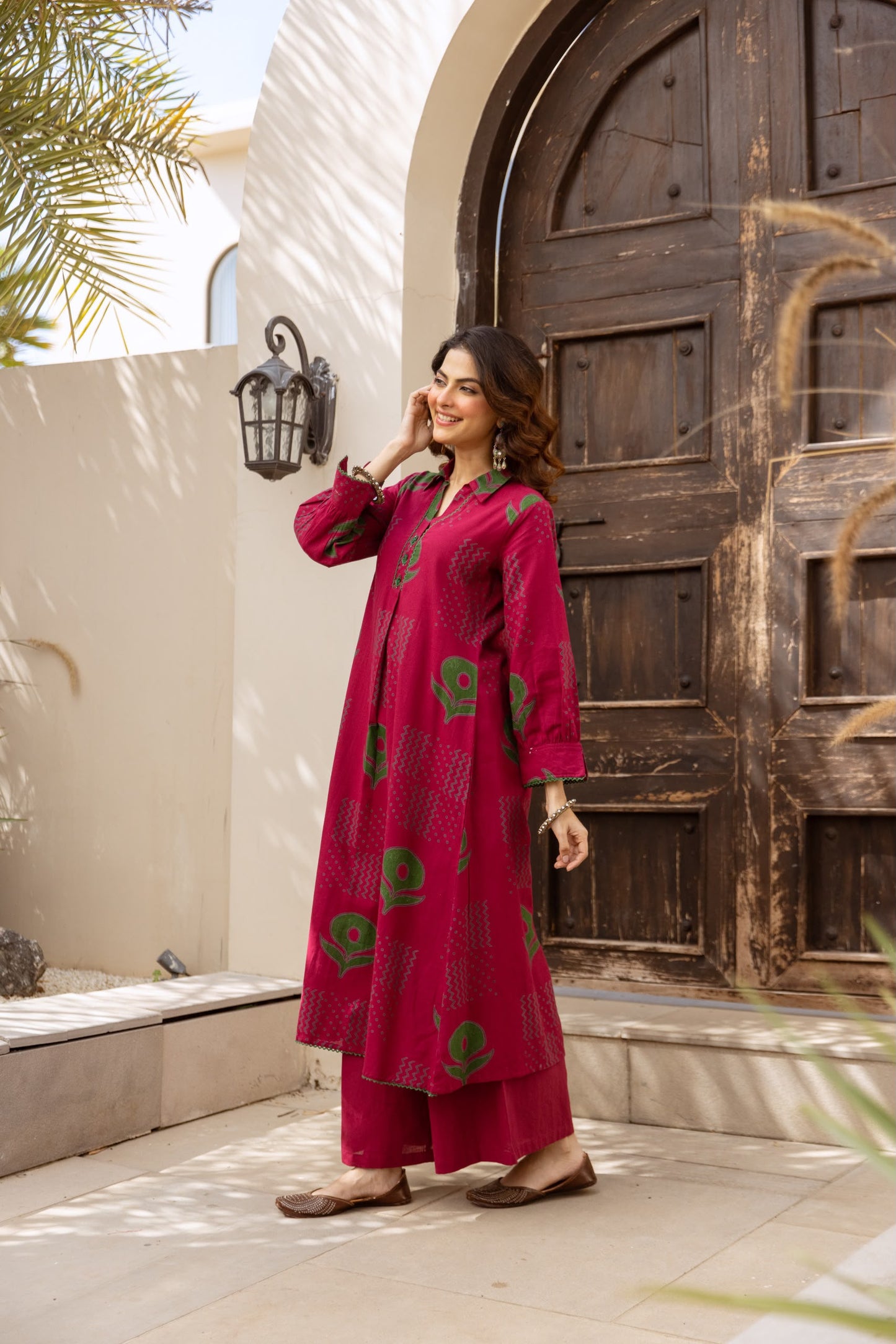 Handloom cotton smart two piece cordset (C280)