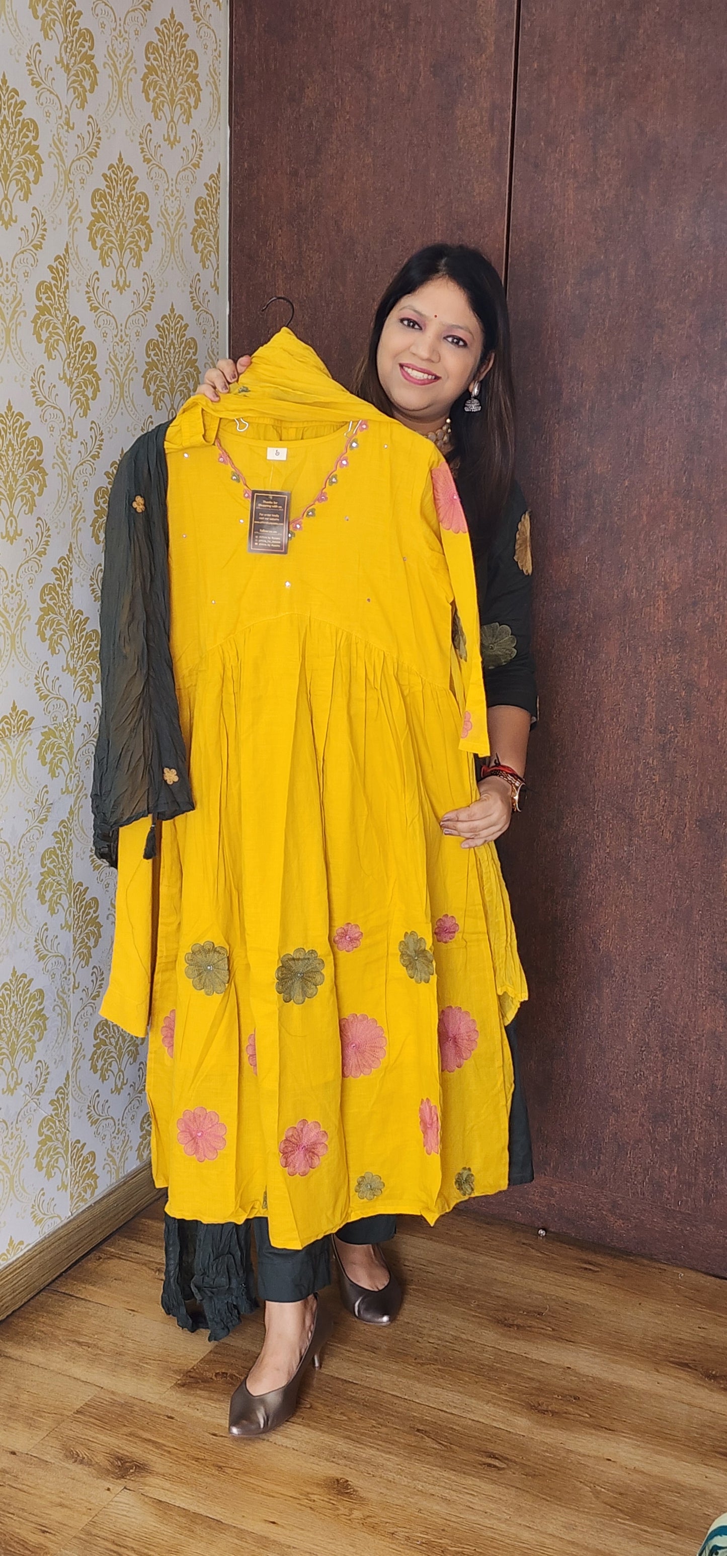 Mustred yellow aliya three piece set (P613)