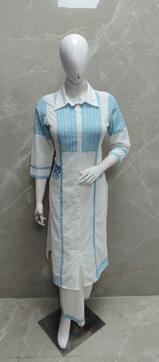 Mul cotton with lining smart two piece cordset (B372)