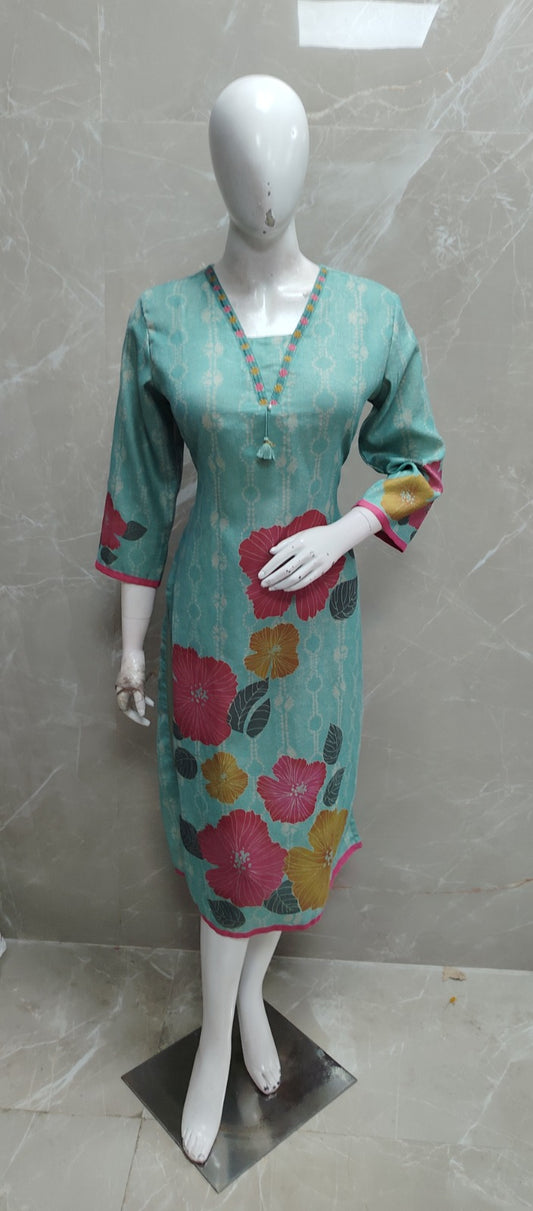 Pure linen only kurti (B472)