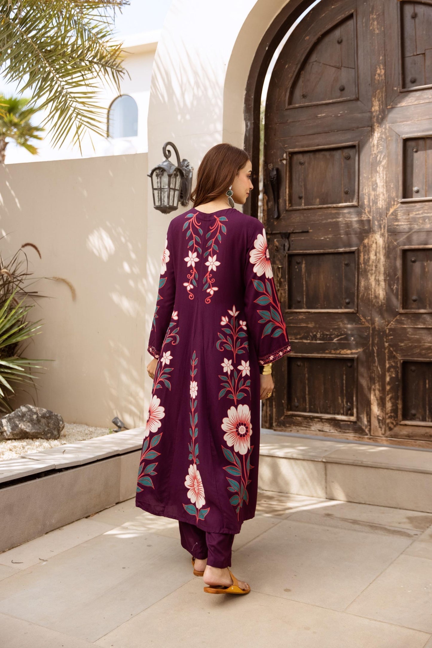 Purple cotton modal two piece cordset (B160)