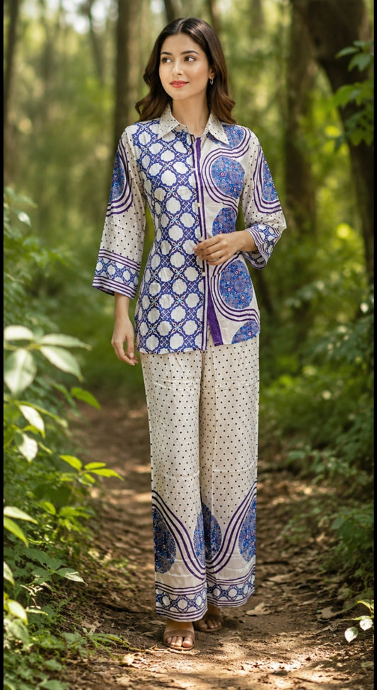 Natural crape smart two piece cordset (C359)